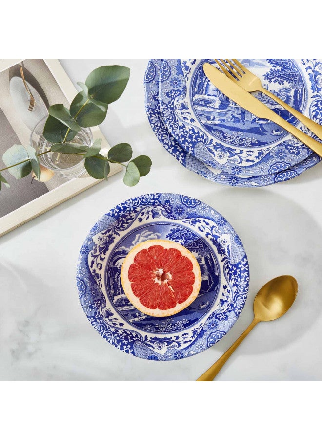 Spode Blue Italian Cereal Bowl | Set of 4 | Oatmeal, Cereal, and Rice Bowl | Made of Earthenware | 6.5-Inches | Dishwasher and Microwave Safe | Made in England - Image 2