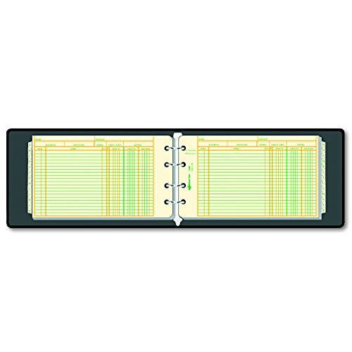 Rediform 63453 1" 4-Ring Ledger Binder with 100 Mini-Ledger Sheets and A-Z Index, 5" x 8.5" (Black) - Image 4