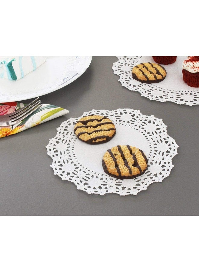 Perfect Pricee دوائر ورقية من الدانتيل بسعر مثالي، بكميات كبيرة للحلويات، زينة أدوات المائدة، تغليف الكعك (100 قطعة، 5.5)، أبيض - Image 3