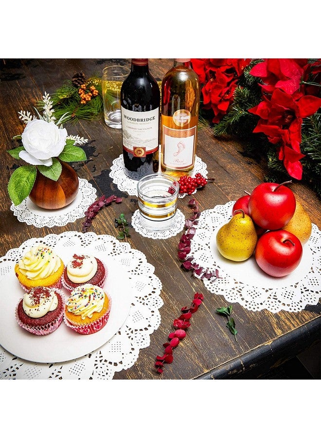 Perfect Pricee دوائر ورقية من الدانتيل بسعر مثالي، بكميات كبيرة للحلويات، زينة أدوات المائدة، تغليف الكعك (100 قطعة، 5.5)، أبيض - Image 4