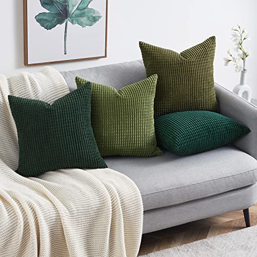 Topfinel Throw Pillows Covers for Couch Living Room DecorGreen Christmas Holiday 4 Pack Toss Cushion CaseVintage Fluffy Large Bedroom Shams 18x18 Inch Set of 445cm - Image 3