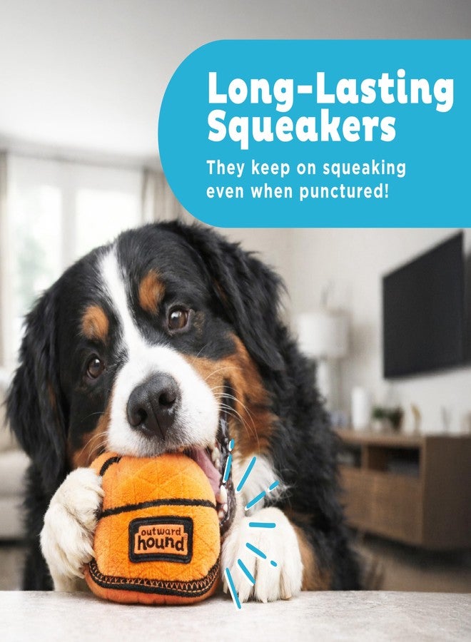 اوتورد هاوند لعبة كلاب Outward Hound Xtreme Seamz، درزات معززة وخياطة متعددة، قطيفة متينة مع صفارات، كرة سلة، 4.7 بوصة - Image 5