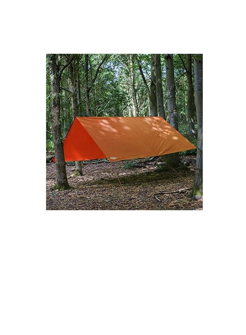 Waterproof Ground Cover Tent Shelter Dust-proof Rain Cover Tarpaulin Sheet (12 x 12, ORANGE) - Image 2