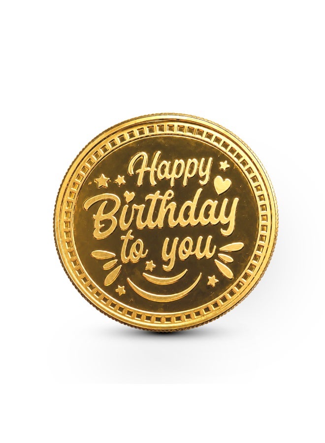 RG REFINERY Rafmoh Bullion 2 Grams 24k Gold Coin with Happy Birthday Design - 2 Grams Gold Coin 24KT 999.9 Purity - Image 2