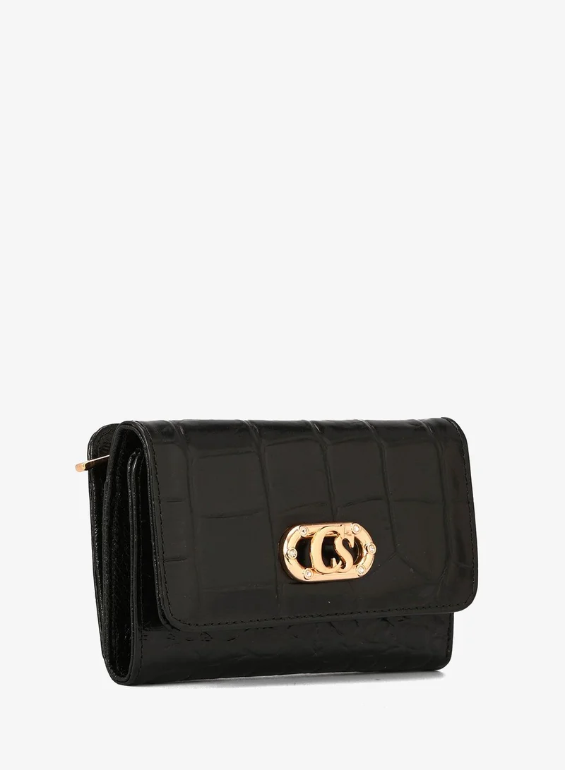 Carmen Steffens Wallet Featuring CS Logo with Crystals
