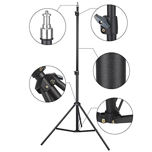 ADZOY 6.9 Feet (210cm) Strong Metal Tripod/Camera Stand with 360 Degree Rotatable Ball Head, Beauty Ring Fill Light Stand, Photography Umbrella, Selfie Video Recording - Image 5