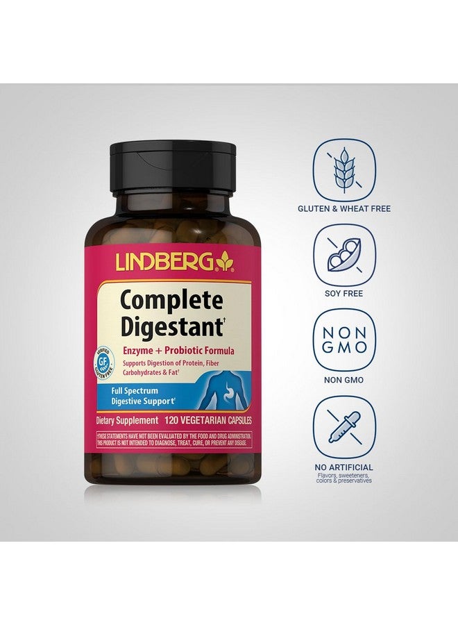 Lindberg Complete Digestant Multi-Enzyme Formula with Pancreatin and Betain Hydrochloride, 120 Capsules - Image 3