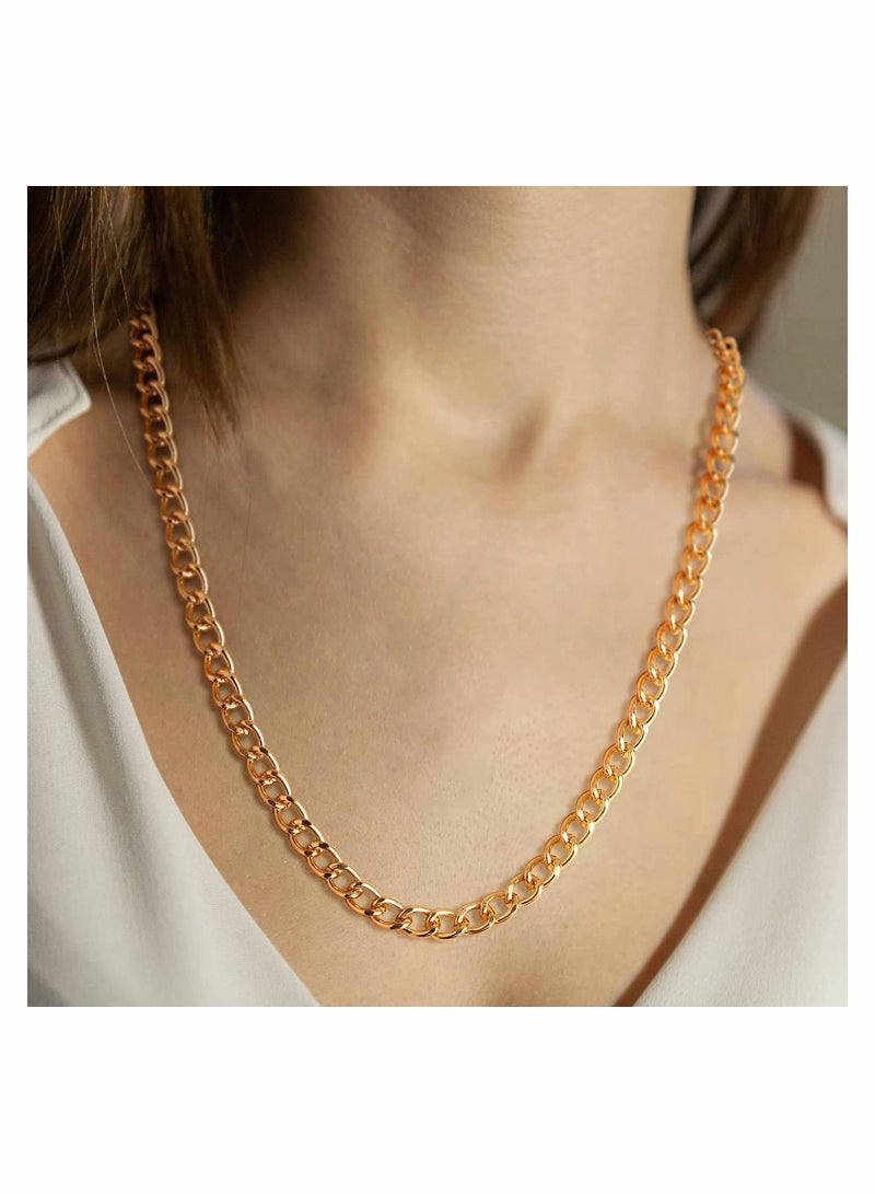 SYOSI 4 Rolls Metal Gold Link Chains Aluminium Curb Chains Iron Bulk Curb Chain Twisted Chunky Link Chains Spool Jewelry Making Chains for DIY Craft Jewelry Chain Making Bracelet Necklace 5M - Image 5