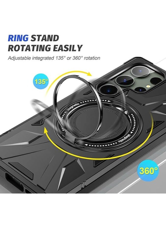 general Samsung Galaxy S23FE S23Ultra S23Plus S23 Magnetic Case Shockproof Wireless Charging Compatible Lens Case - Image 5