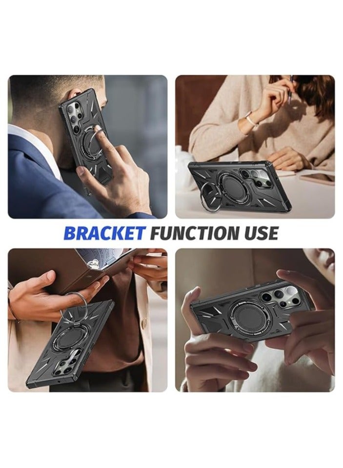 general Samsung Galaxy S23FE S23Ultra S23Plus S23 Magnetic Case Shockproof Wireless Charging Compatible Lens Case - Image 4