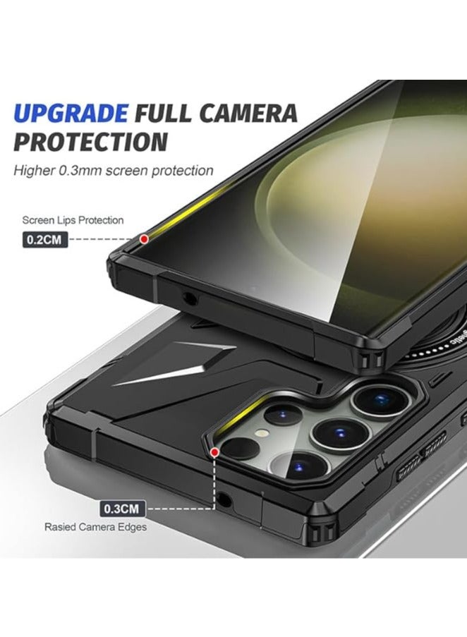 general Samsung Galaxy S23FE S23Ultra S23Plus S23 Magnetic Case Shockproof Wireless Charging Compatible Lens Case - Image 3