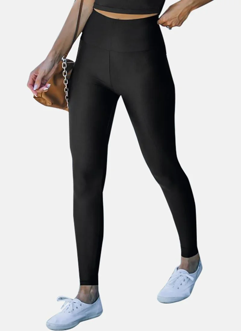 YUNIQEE Black Skinny Fit Solid Jeggings