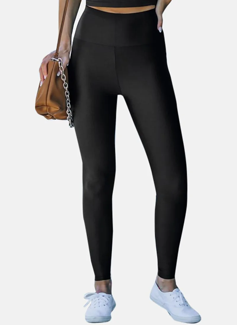 YUNIQEE Black Skinny Fit Solid Jeggings