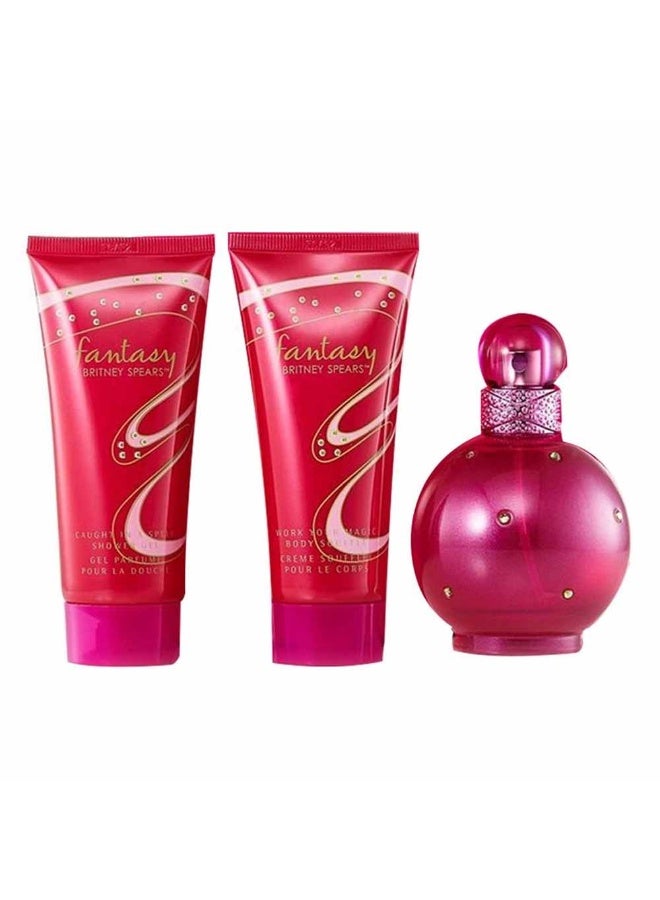 Britney Spears مجموعة بريتني سبيرز فانتاسي للنساء إدي بارفان 100 مل + بودي سوفليه 100 مل + جل استحمام 100 مل - Image 1