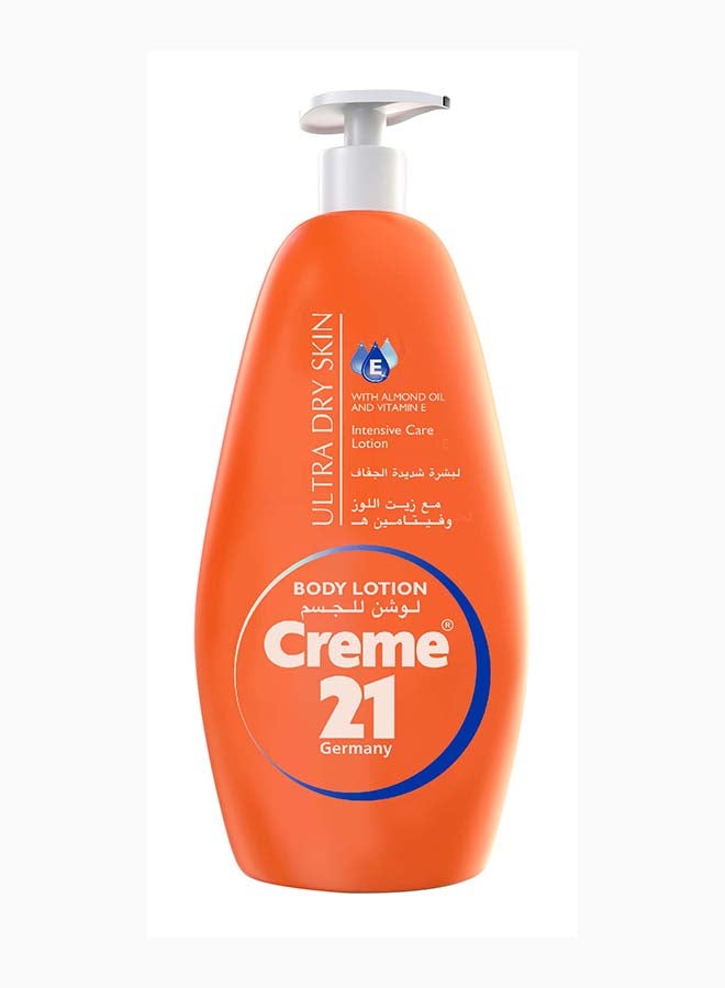 Creme 21 Body Lotion for Dry to Ultra Dry Skin - 600 ml | Deep Moisturization with Vitamin E & Almond Oil | Hydrating Formula for 24H Moisture Skin Care | Lightweight & Non Sticky | Made in Germany - Image 1