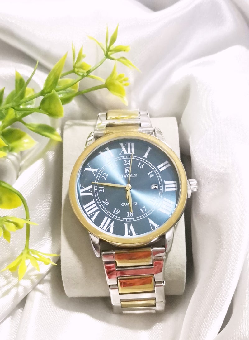 ريفولي ساعة رجال عصرية مع التاريخ ستانلس استيل ضد الماء - Image 3