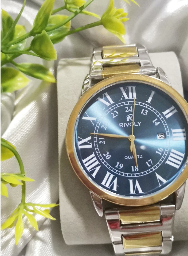 ريفولي ساعة رجال عصرية مع التاريخ ستانلس استيل ضد الماء - Image 2