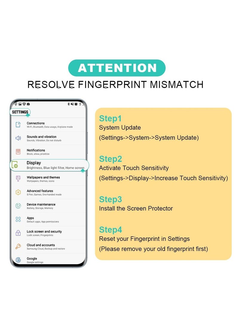 Ibywind Screen Protector For Samsung Galaxy S23 Ultra 5g 6.8 Inches With 2pcs Flexible Tpu Film 1pc Camera Lens Protector 1pc Backing Carbon Fiber Film Fingerprint Reader Easy To Install - Image 3