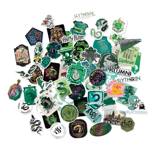 Conquest Journals Harry Potter Slytherin Hogwarts House Sticker Set, 5 Hologram Stickers, Waterproof, UV & Scratch-Resistant, Decals for Laptops, Water Bottles & More, Officially Licensed (60-Count) - Image 2