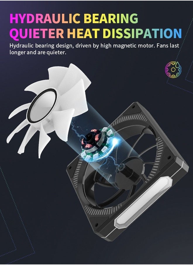 havit - Cpu Cooling Fan Intelligent Adjustment PC Radiator 4pin Intelligent Temperature Control High Speed Low Noise Suitable for Desktop Computer/Asus/HP/Lenovo/Windows - Image 1