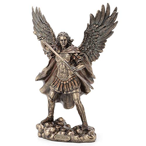 Veronese Design 11.4 Inch Archangel Saint Michael Unsheathing The Sword Antique Bronze Finish Guardian Angel Statue - Image 2