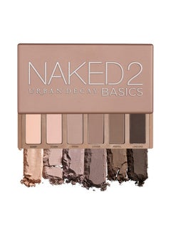 Urban Decay مجموعة ظلال العيون Naked2 Basics، 6 ظلال محايدة غير لامعة باللونين البني والرمادي، قابلة للمزج بسهولة، ألوان غنية بملمس مخملي، مجموعة مكياج تتضمن مرآة وأحواض كاملة الحجم، رائعة للسفر  - Image 2