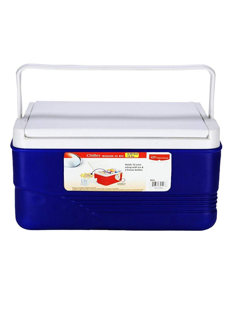 PRINCEWARE 14-Litre Ice Box Thermo insulated Picnic Cool Box-Thermo Keeper Container Expanded Cooler Fishing Ice Box (Blue,Red,Orange Mixed Colour)  - Image 1