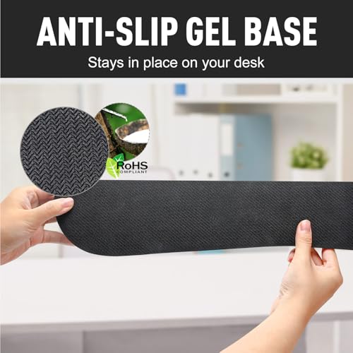 Gimars Upgrade Enlarge Silky Gel Memory Foam Keyboard Wrist Rest, Wrist Rest for Computer Keyboard, Ergonomic Mouse pad Rests for Typing Pain Relief, Wrist Support for Office, Gaming, Pink Gradient - Image 5