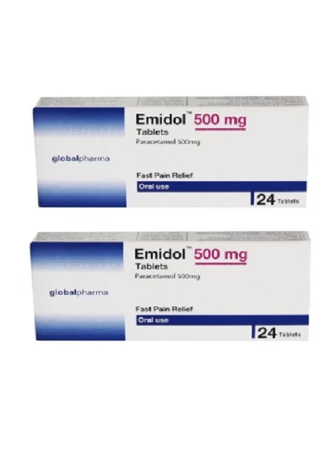 Emidol 500Mg Tablets 24S Twin Pack
