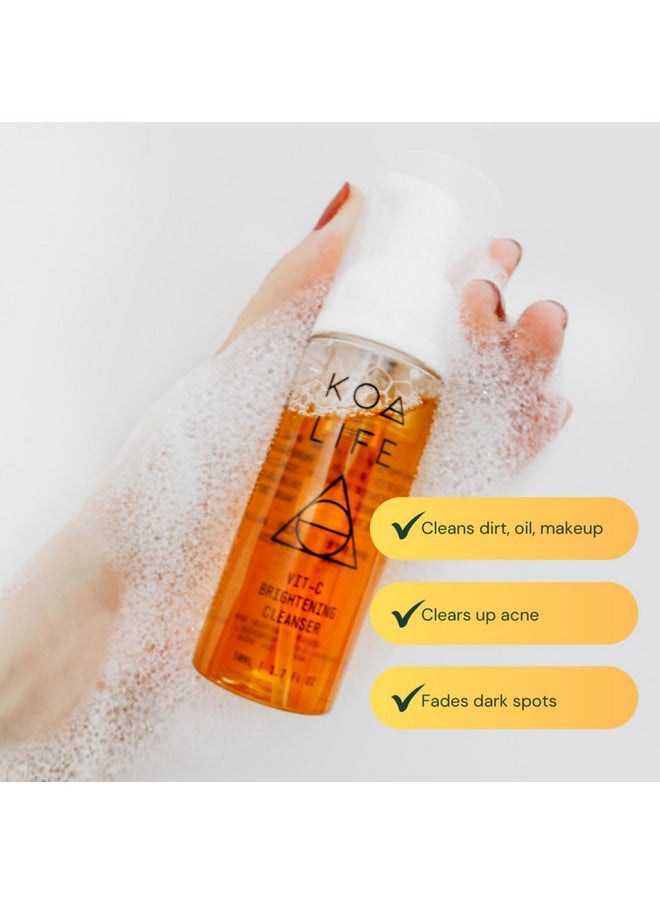 KOA LIFE Vitc Brightening Facial Cleanser Vitamin C Facial Cleanser Wash Skin Brightening Face Wash Gentle Foam Cleanser Vegan 1.7 Fl Oz  - Image 5
