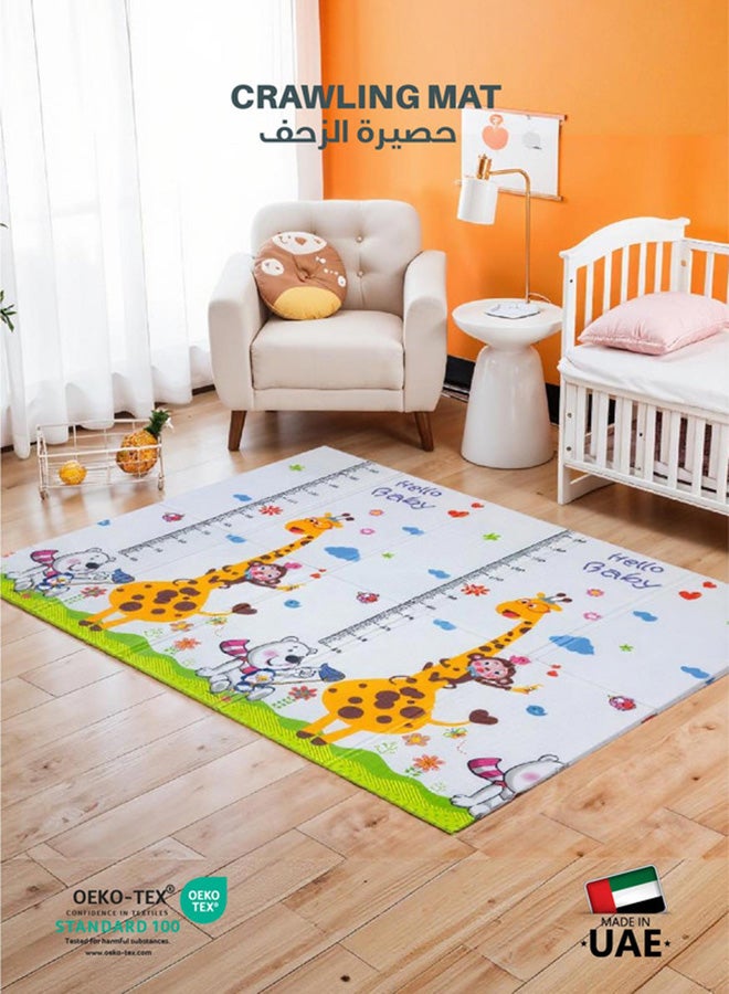 Cotton Home Baby Crawling Mat 200x180CM Large Reversible Waterproof, Non-Slip Play Mat with Animals Design - Image 1