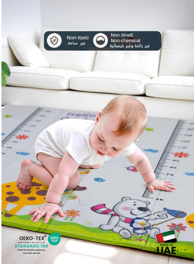 Cotton Home Baby Crawling Mat 200x180CM Large Reversible Waterproof, Non-Slip Play Mat with Animals Design - Image 4