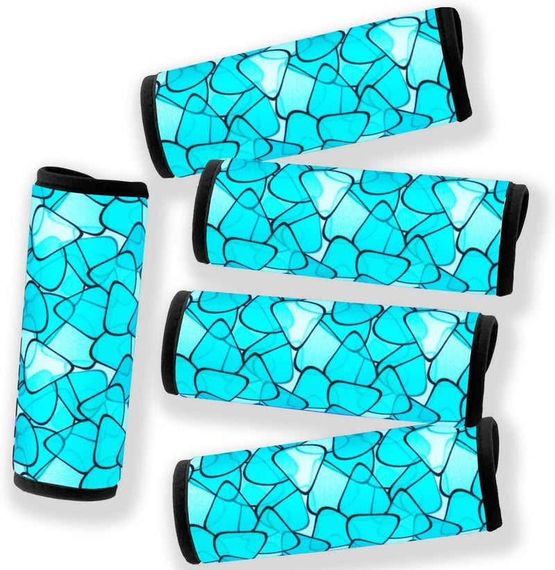 Careteilly Neoprene Luggage Handle Wrap Fluorescent Colors Luggage Identifiers/Tags/Marker (Graffti) - Image 1