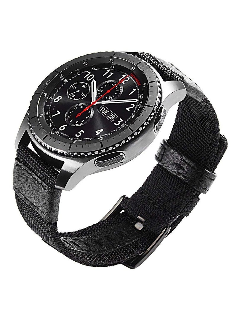 Nylon Sports Bands with Leather 20MM Strap For Samsung Gear Sport/Watch 6/Watch 4 5 /Watch 5 Pro /S2 classic/active 2 40mm 44mm/Amazfit GTS 3/ GTS 4/GTS4 Mini/Bip 3 Pro/GTS2/Bp u - Image 2