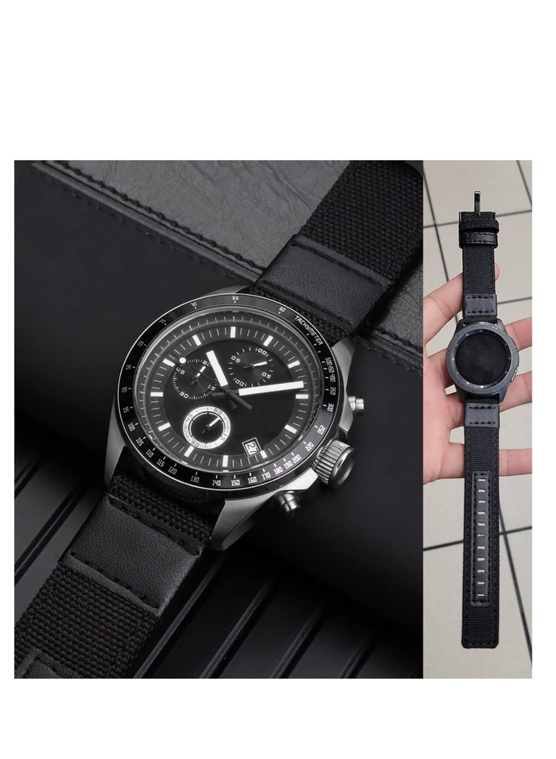 Nylon Sports Bands with Leather 20MM Strap For Samsung Gear Sport/Watch 6/Watch 4 5 /Watch 5 Pro /S2 classic/active 2 40mm 44mm/Amazfit GTS 3/ GTS 4/GTS4 Mini/Bip 3 Pro/GTS2/Bp u - Image 4