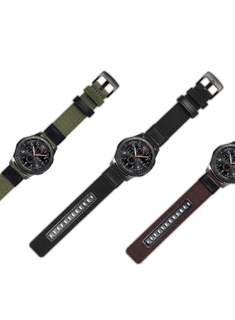 Nylon Sports Bands with Leather 20MM Strap For Samsung Gear Sport/Watch 6/Watch 4 5 /Watch 5 Pro /S2 classic/active 2 40mm 44mm/Amazfit GTS 3/ GTS 4/GTS4 Mini/Bip 3 Pro/GTS2/Bp u - Image 5