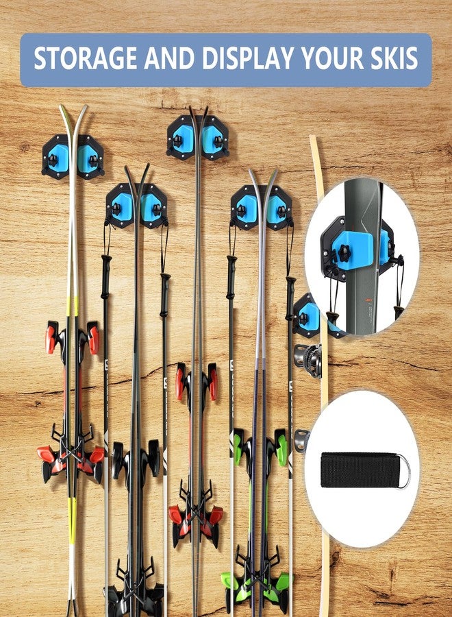 Hikeen Ski Wall Mount, Snowboard Wall Mount, Wall Mounted Ski Storage Rack for Garage Organizer System, Fits Any Ski/Snowboard Display(1Pack) - Image 4