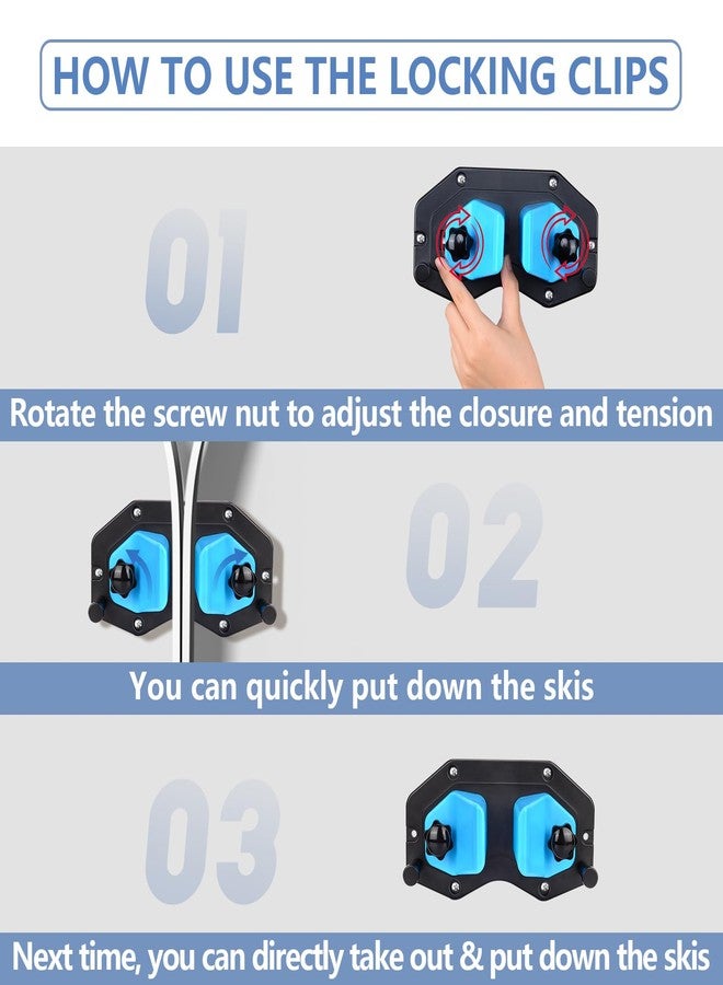 Hikeen Ski Wall Mount, Snowboard Wall Mount, Wall Mounted Ski Storage Rack for Garage Organizer System, Fits Any Ski/Snowboard Display(1Pack) - Image 3