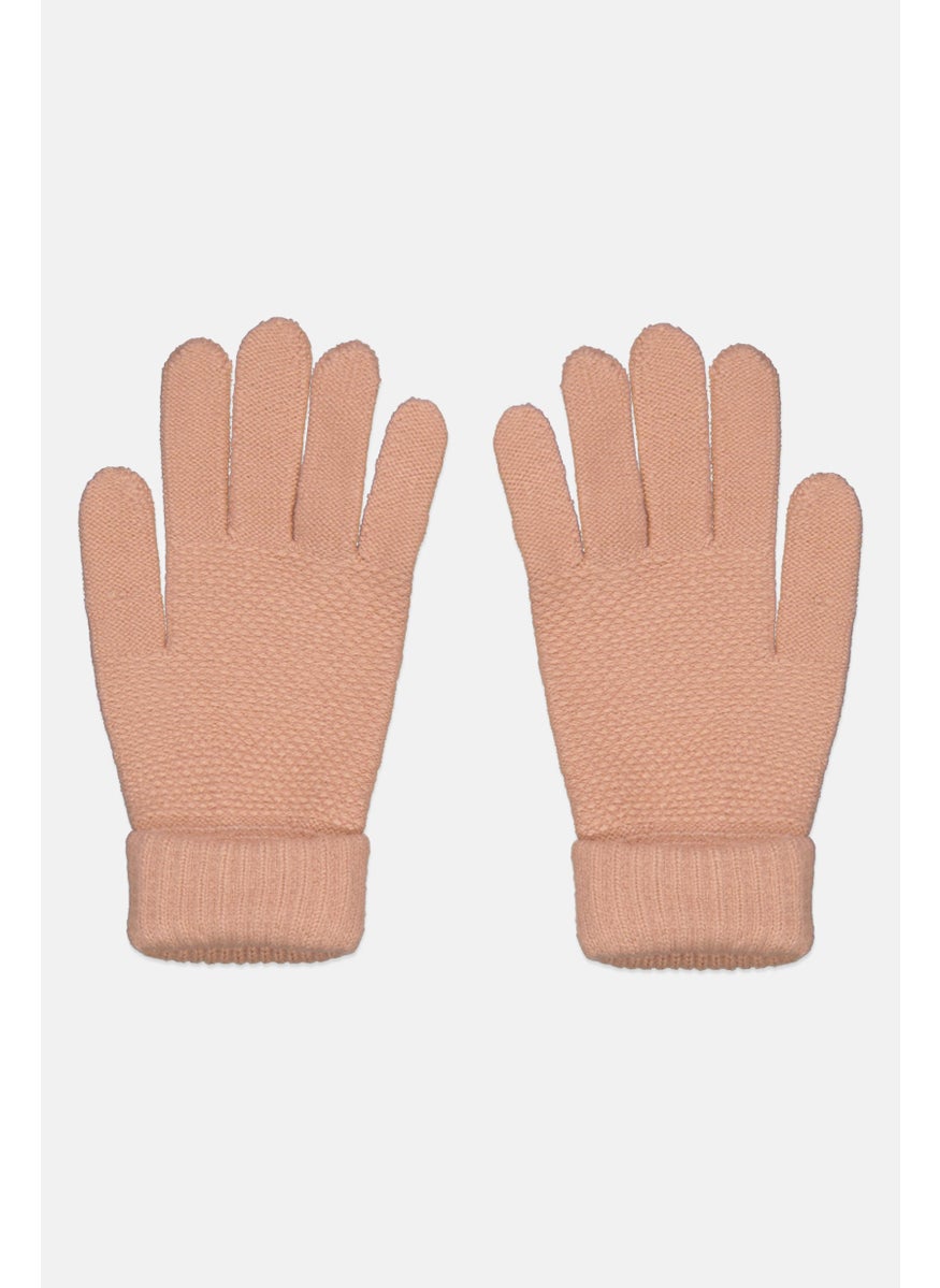 Rampage - Women 1 Pair Knitted Glove, Peach - Image 1