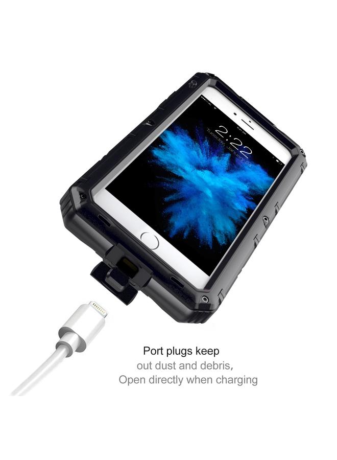 S-TOP Case For iPhone SE 2022 / SE 2020 / 8 / 7 Metal + Silicone Phone Case with Screen Protector - Image 4