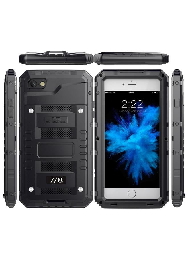 S-TOP Case For iPhone SE 2022 / SE 2020 / 8 / 7 Metal + Silicone Phone Case with Screen Protector - Image 2