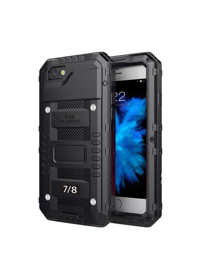 S-TOP Case For iPhone SE 2022 / SE 2020 / 8 / 7 Metal + Silicone Phone Case with Screen Protector - Image 1