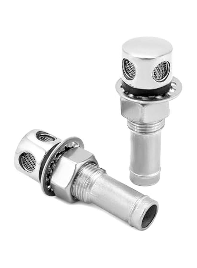 Arabest Heavy-Duty Fuel Gas Tank Vent - Fit 5/8 (16mm) I.D. Hose, 316 Marine-Grade Stainless Steel with Maximum Corrosion Resistance - Suitable for Ships, Yachts, and High-Speed Rail Cabins, 2 Pack - Image 1