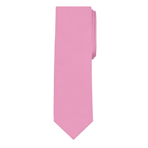 Jacob Alexander Solid Color Men's Regular Tie - Carnation Pink - Image 1