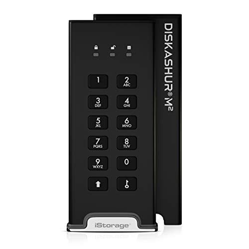 iStorage diskAshur M2 2TB - PIN authenticated, Hardware encrypted USB 3.2 Portable SSD - Ultra-Fast - FIPS Compliant - Rugged & Portable - Image 1