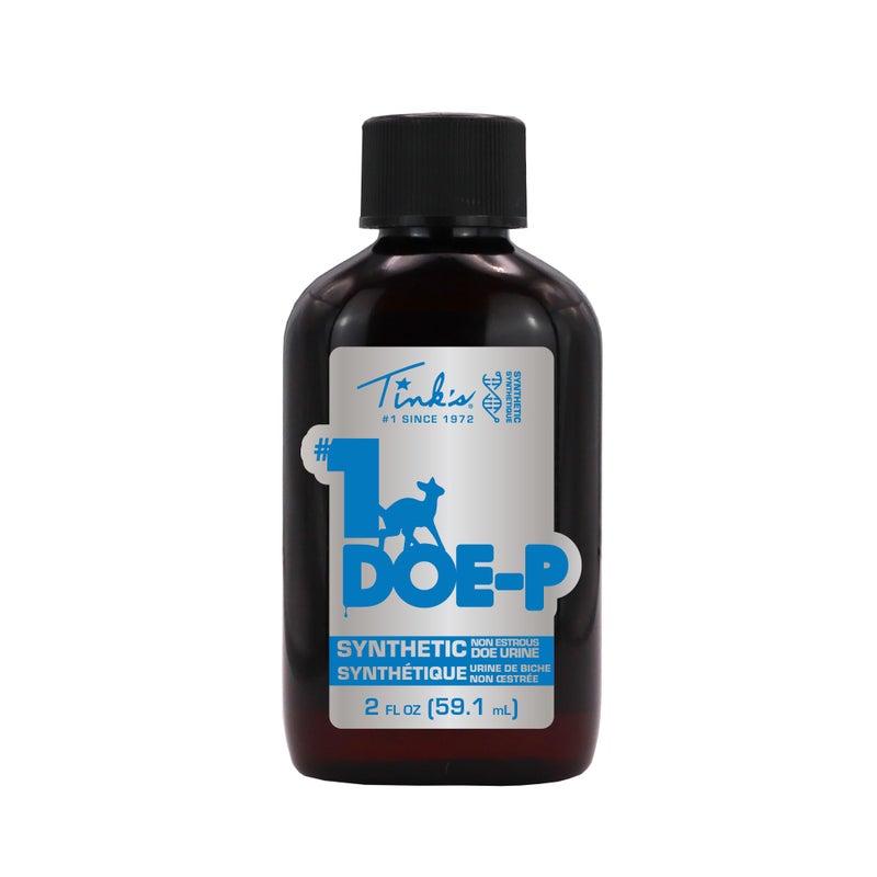 TINK'S #1 Doe-P Calming Synthetic Deer Attractant | Liquid Non-Estrous Doe Urine Scent for Hunting (2 fl oz) - Image 1