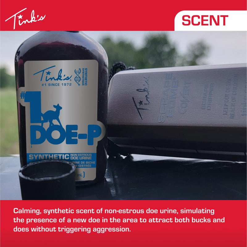 TINK'S #1 Doe-P Calming Synthetic Deer Attractant | Liquid Non-Estrous Doe Urine Scent for Hunting (2 fl oz) - Image 3