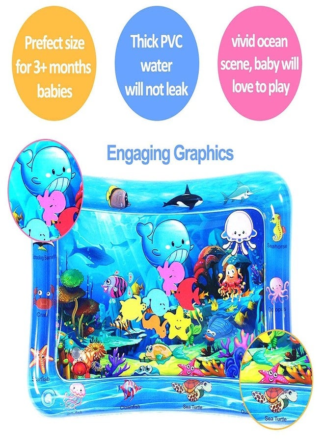 Episkey Inflatable Baby Water Play Mat for Tummy Time - Leak-Proof PVC, Colorful Floating Toys, Sensory Development Activity Mat for Infants (3-12 Months), Lightweight & Portable - 26 x 20 inch - Image 2