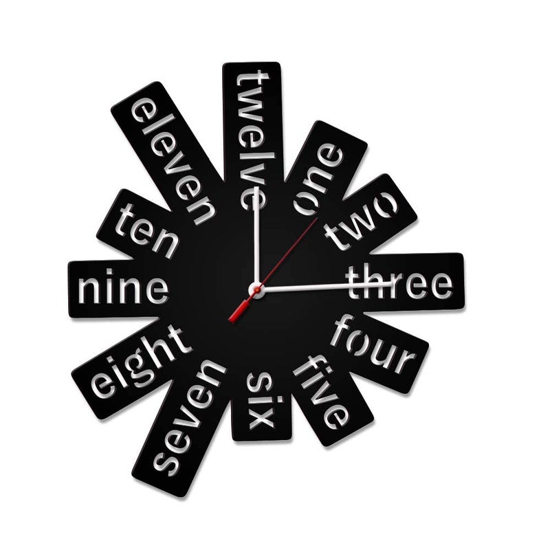 Ingo creation Analog Wooden Wall Watch for for Home Wall Clock for Living Room Hall Bedroom Office Stylish 3048 cm X 3048 cm Wall Clock Black Without Glass - Image 1