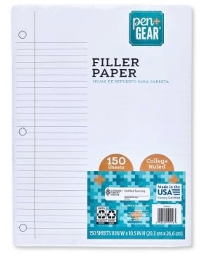 PenGear Pen+Gear 150ct Filler Paper College Ruled, 10.5 x 8, 59156 - Image 3